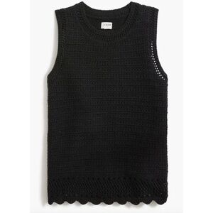 J.Crew NWOT Crochet sweater-tank in Black | Sz S